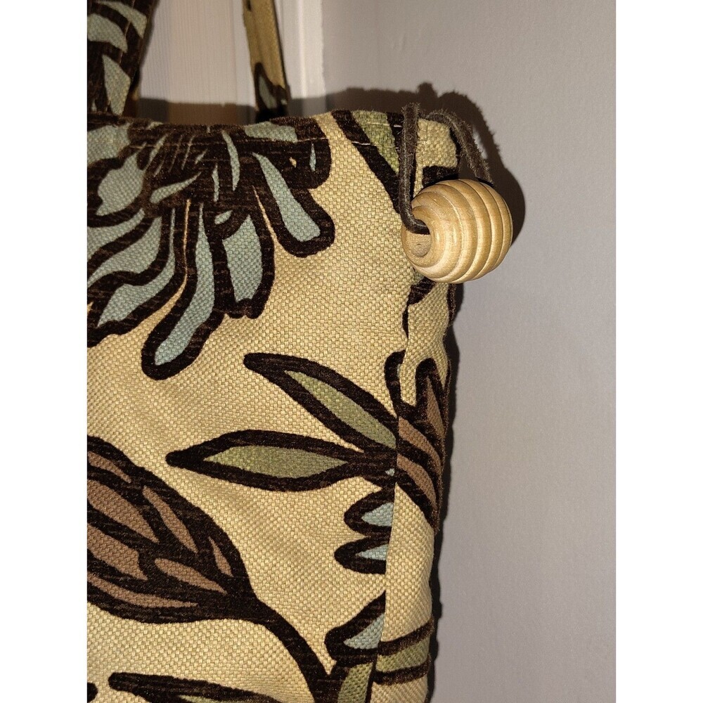 Vintage Kindred Spirit Style Floral Chenille Tapestry Tote Bag Boho Made in USA - Picture 9 of 12